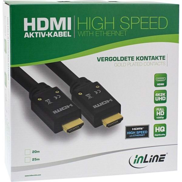 Kabel InLine HDMI - HDMI 25m czarny (17525B)