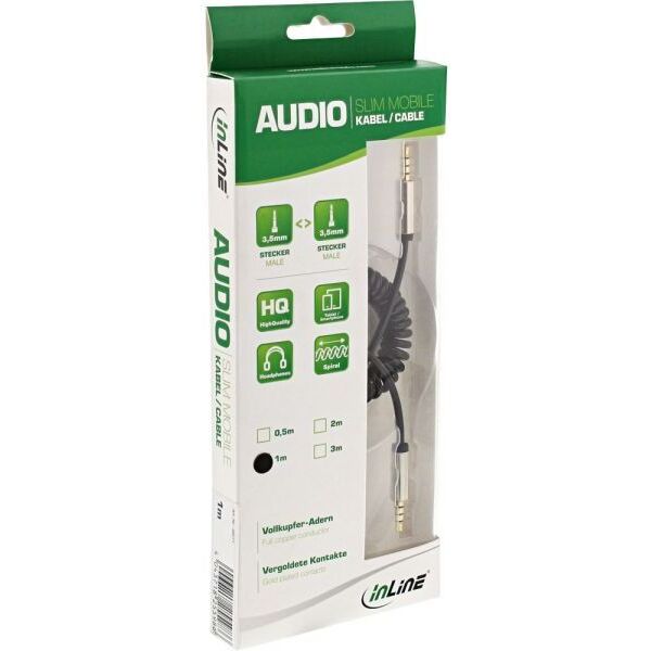 Kabel InLine Jack 3.5mm - Jack 3.5mm 1m srebrny (99271)