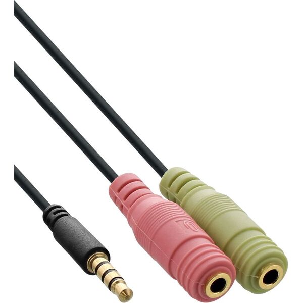Kabel InLine Jack 3.5mm - Jack 3.5mm x2 2m czarny (99302K)