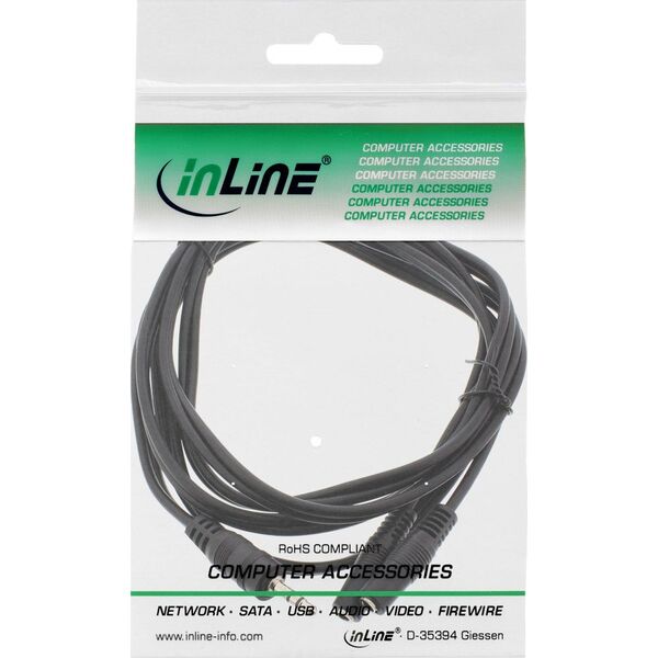 Kabel InLine Jack 3.5mm - Jack 3.5mm x2 5m czarny (99300D)