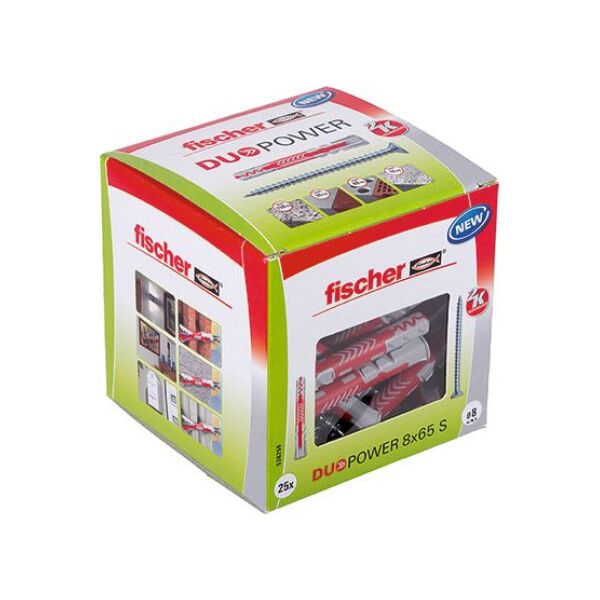 Fischer Kołek uniwersalny z wkrętem krzyżowym 8 x 65mm 25szt. (538256)