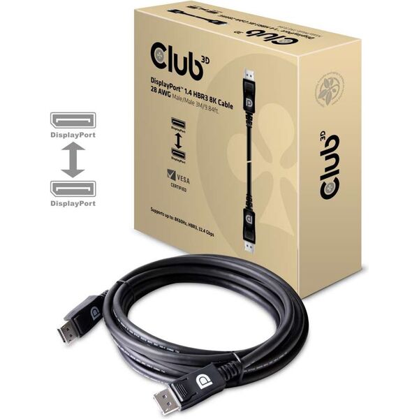 Kabel Club 3D DisplayPort - DisplayPort 3m czarny (CAC-1060)