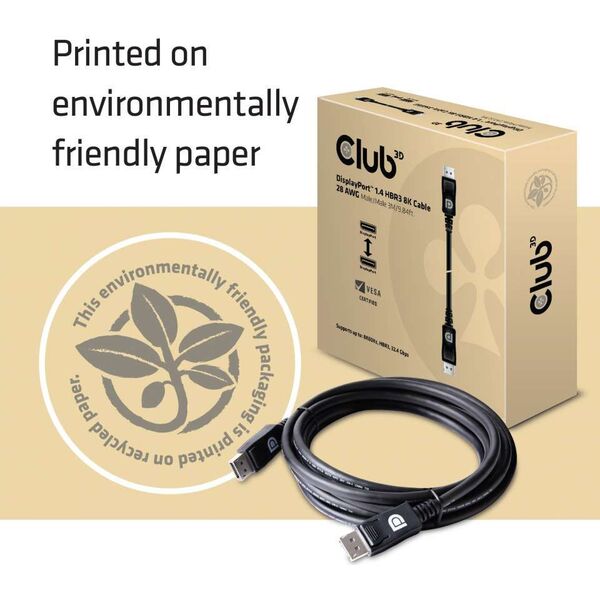 Kabel Club 3D DisplayPort - DisplayPort 3m czarny (CAC-1060)