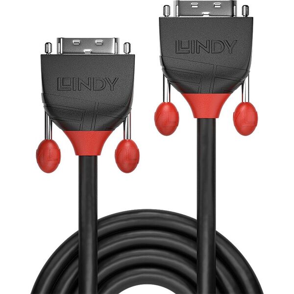 Kabel Lindy DVI-D - DVI-D 1m czarny (36251)