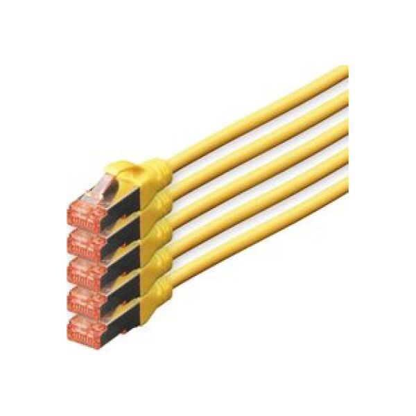 Digitus Patchcord CAT5e, S-FTP, 10m, 5 sztuk (DK-1644-100-Y-5)