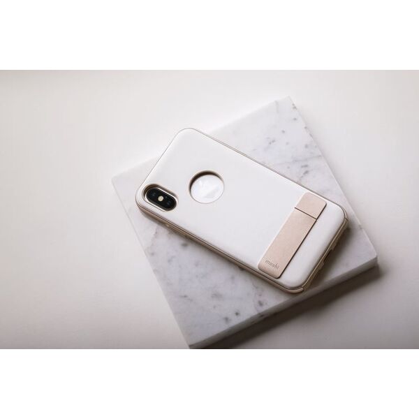 Moshi Moshi Kameleon - Etui Hardshell Z Podstawką Iphone X (ivory White)