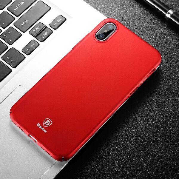 Baseus Etui iPhone X Baseus Thin Case ultra cienki pokrowiec czerwony