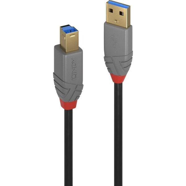 Kabel USB Lindy USB-A - USB-B 1 m Czarny (36741)