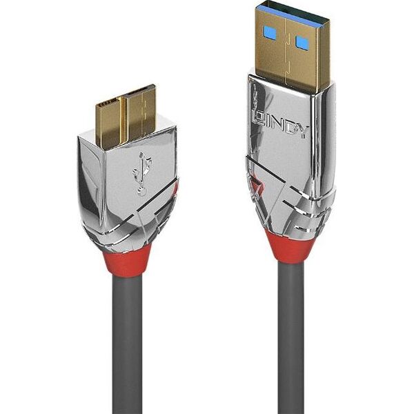 Kabel USB Lindy USB-A - micro-B 2 m Szary (36658)