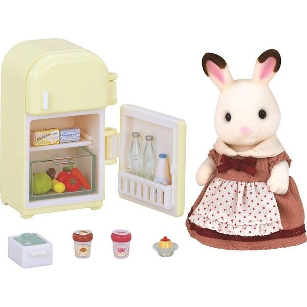 Figurka Epoch Sylvanian Families Zestaw z mamą królików z czekoladowymi uszkami (lodówka)