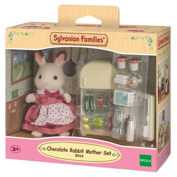 Figurka Epoch Sylvanian Families Zestaw z mamą królików z czekoladowymi uszkami (lodówka)