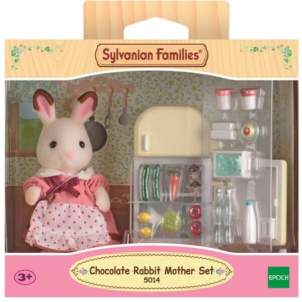Figurka Epoch Sylvanian Families Zestaw z mamą królików z czekoladowymi uszkami (lodówka)