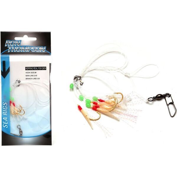 Ron Thompson Rig1 Herring Real Fish Skin 5 #8 Hooks Gold 0.30/0.40mm (42604)