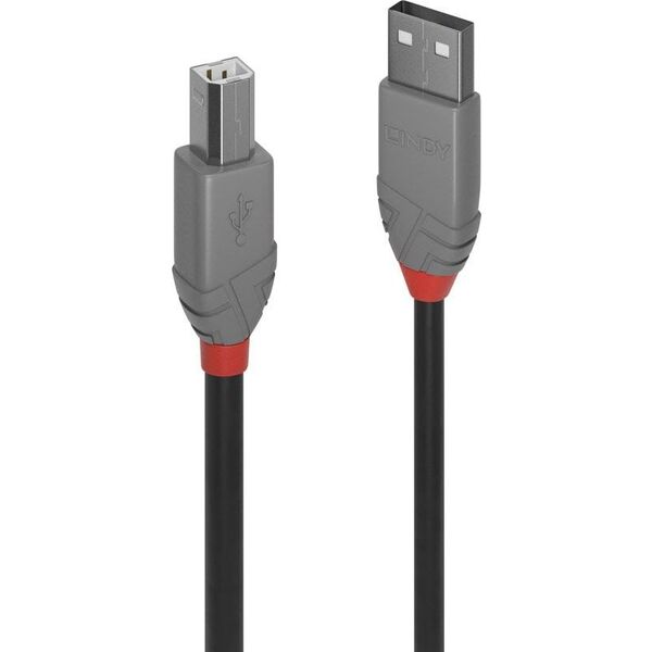 Kabel USB Lindy USB-A - USB-B 5 m Czarny (36675)