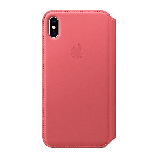 Apple Skórzane etui folio iPhone XS Max - zgaszony róż-MRX62ZM/A