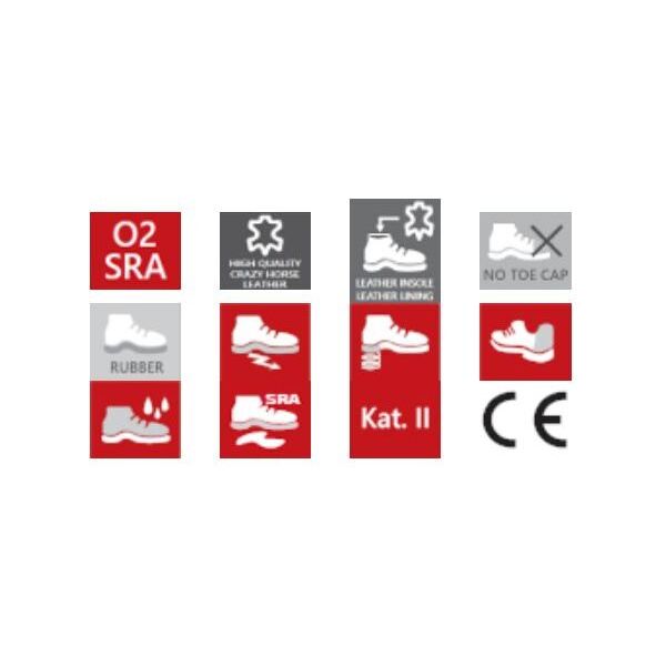 Lahti Pro Półbuty zawodowe brązowe 42 (L3041542)