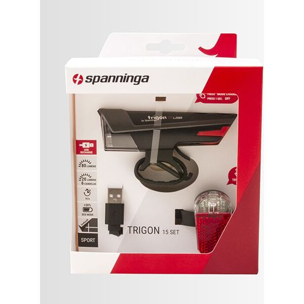 SPANNINGA Zestaw lampki Trigion 15 + Pyro 20