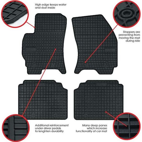 Frogum Dywaniki gumowe VOLVO S60 00-09 / S80 98-06 / V70 00-06