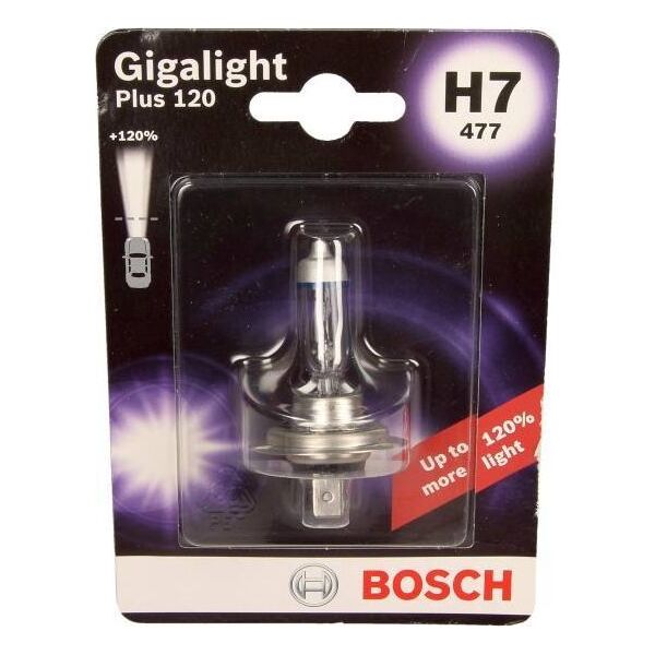 Bosch ŻARÓWKA H7 12V/55W PX26D +120% GIGALIGHT PLUS 120 1 SZT