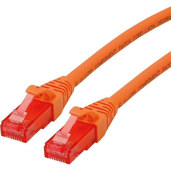 Roline ROLINE - Patch- Cable - RJ- 45 (M) to RJ- 45 (M) - 1.5 m - UTP - CAT 6 - halogen free, shaped, stranded - orange (21.15.2574)