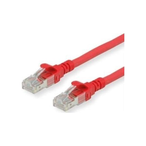 Roline ROLINE - Patch- Cable - RJ- 45 (M) to RJ- 45 (M) - 1 m - UTP - CAT 6a - halogen free, shaped, stranded - red (21.15.2711)
