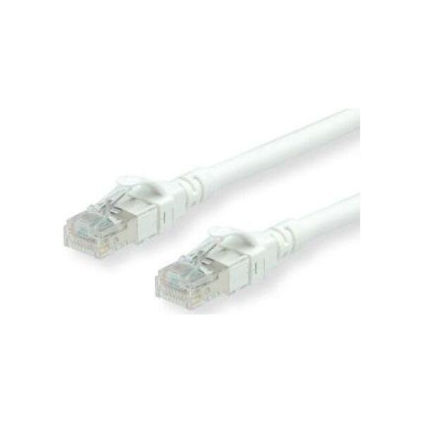 Roline ROLINE - Patch- Cable - RJ- 45 (M) to RJ- 45 (M) - 1 m - SFTP, PiMF - CAT 6 - halogen free, shaped, stranded - white (21.15.2661)