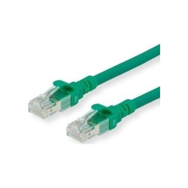Roline ROLINE - Patch- Cable - RJ- 45 (M) to RJ- 45 (M) - 30 cm - SFTP, PiMF - CAT 6 - halogen free, shaped, stranded - green (21.15.2954)