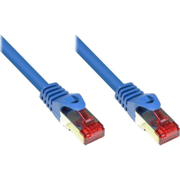 Good Connections RNS Patch Cable with Rastnasenschutz, Cat. 6, S/FTP, PiMF, PVC, 250MHz, blue, 25m, Good Connections (8060- 250B)