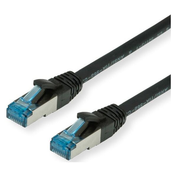 Value VALUE - Patch- Cable - RJ- 45 (M) to RJ- 45 (M) - 7 m - SFTP, PiMF - CAT 6a - halogen free, shaped, without Haken, aground - black (21.99.1966)