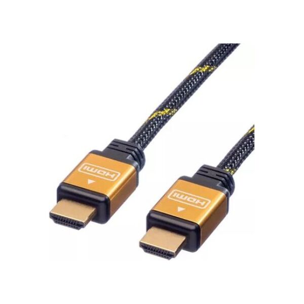 Kabel Roline HDMI - HDMI 1m czarny złoty (JAB-757811)