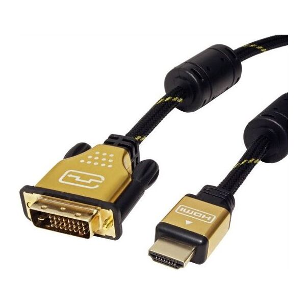 Kabel Roline 5m czarny złoty (JAB-3754682)