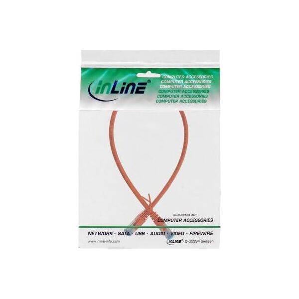 InLine 0,5 m Cat6a S / FTP (S-STP) Pomarańczowy kabel sieciowy (76850O)
