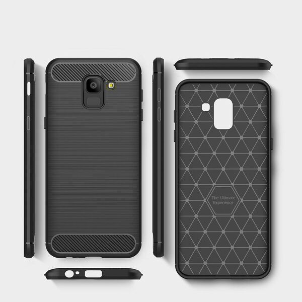 Hurtel Carbon Case elastyczne etui pokrowiec Samsung Galaxy J6 2018 J600 niebieski