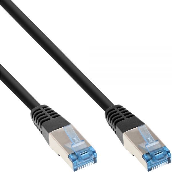 InLine InLine - Patch Cable - RJ-45 (M) to RJ-45 (M) - 2.0m - SFTP, PiMF - CAT 6a - Outdoor, Round, Stranded - Black (72802S)