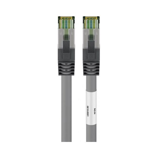 Goobay Goobay CAT 8.1 patch cable, S / FTP (PiMF), gray, 0.5 m - LSZH halogen-free, copper AWG 24 (55135)