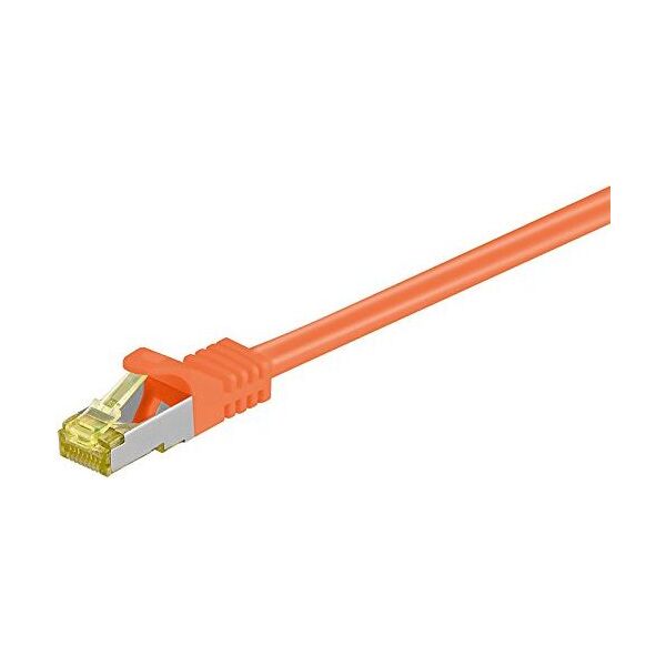 Goobay Wentronic goobay - Patch Cable - RJ-45 (M) to RJ-45 (M) - 10,0m - SFTP, PiMF -Cat.7 Raw Cable - Halogen Free, Shaped - Orange (91642)