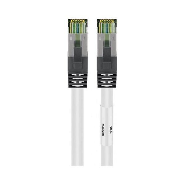 Goobay Goobay CAT 8.1 patch cable, S / FTP (PiMF), white, 5 m - LSZH halogen-free, copper AWG 24 (55127)