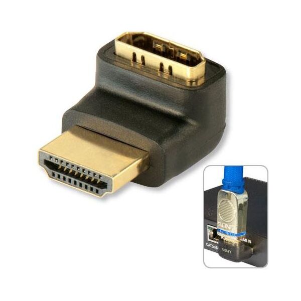 Adapter AV Lindy HDMI - HDMI czarny (41086)