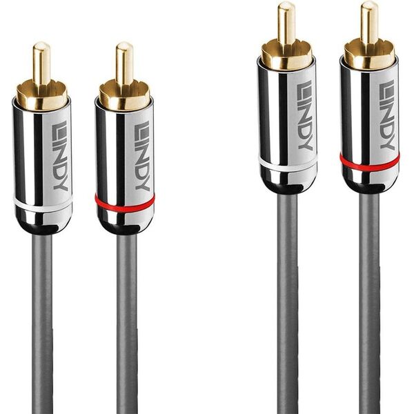 Kabel Lindy RCA (Cinch) x2 - RCA (Cinch) x2 2m srebrny (35346)