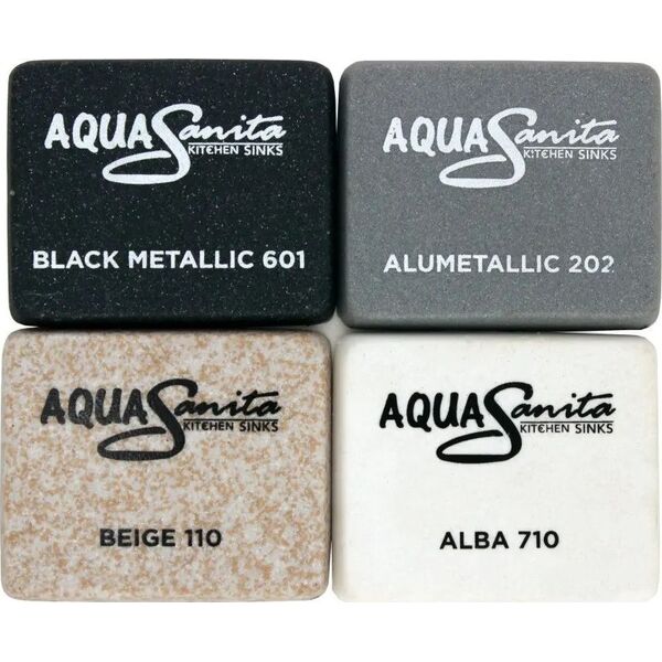 Zlewozmywak Aquasanita Dirbtinio granito virtuvinė plautuvė Aquasanita Notus SQ102, 110 Beige