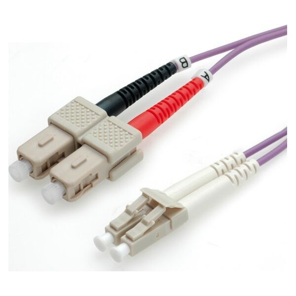 Roline ROLINE LWL- Cable 50/125µm OM4, LC/SC, violet 0,5m (21.15.8760)