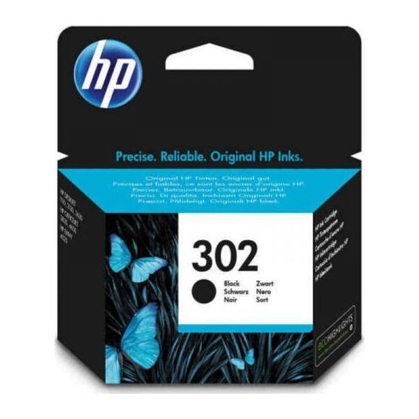 Tusz HP HP 302 - Dye-Based Black - Original Ink Cartridge - for Deskjet 11XX, 21XX, 36XX, Envy 45XX, Officejet 38XX, 46XX, 52XX