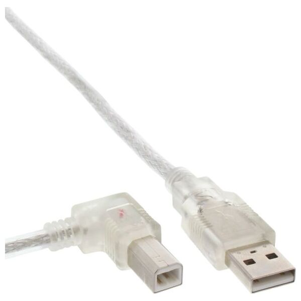 Kabel USB InLine USB-A - 0.3 m Przezroczysty (34516L)