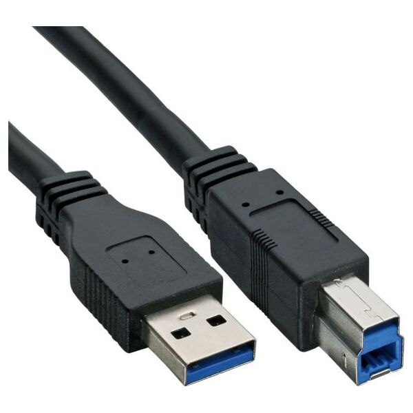Kabel USB InLine USB-A - USB-B 0.3 m Czarny (35303)