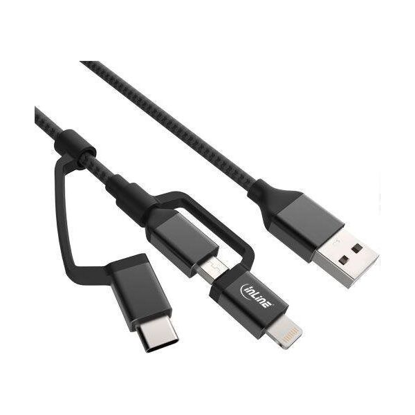 Kabel USB InLine USB-A - Lightning 1.5 m Czarny (31415S)