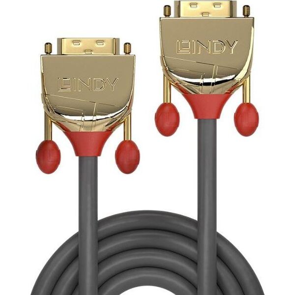 Kabel Lindy DVI-D - DVI-D 10m złoty (36215)