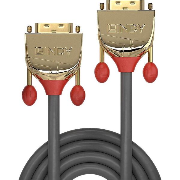 Kabel Lindy DVI-D - DVI-D 0.5m złoty (36200)