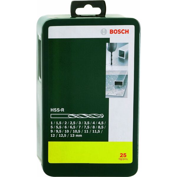 Wiertło Bosch do metalu HSS walcowe 1,5 mm 2,5 mm 3,5 mm 4,5 mm 8,5 mm 11,5 mm 5,5 mm 6,5 mm 7,5 mm 10,5 mm 12,5 mm 9,5 mm 3 mm 4 mm 5 mm 6 mm 8 mm 1 mm 10 mm 12 mm 13 mm 2 mm 11 mm 7 mm 9 mmmm zestaw (2607019446)