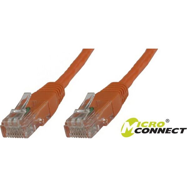 MicroConnect Patchcord U/ UTP CAT6 0,25 M Pomarańczowy PVC (B-UTP60025O)