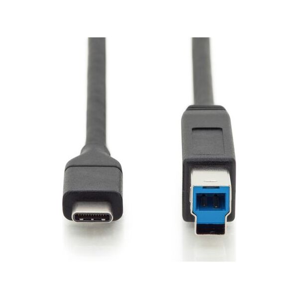 Kabel USB Digitus USB-C - 1 m Czarny (AK-300149-010-S)